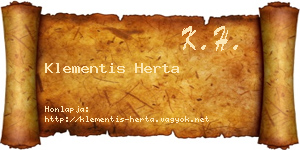 Klementis Herta névjegykártya
